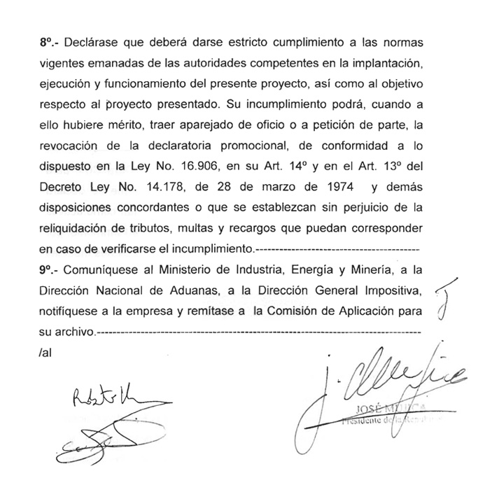 SIGNING OF THE DECREE OF THE EXECUTIVE BOARD DECLARING THE OMEGA PROJECT OF NATIONAL INTEREST BY MIEM.